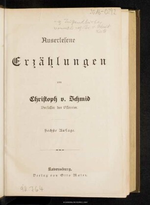 Auserlesene Erzählungen