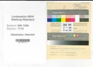 Entnazifizierung Heinrich Gausmann , geb. 29.03.1913 (Steuerhelfer)