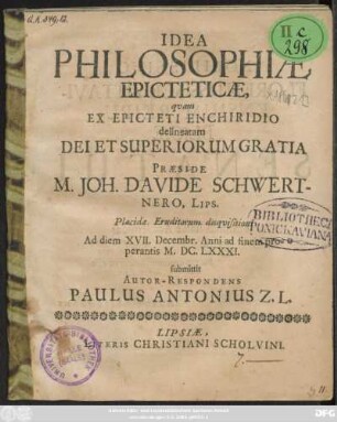 Idea Philosophiae Epicteticae