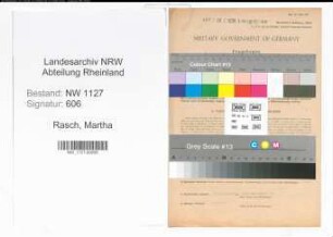 Entnazifizierung Martha Rasch , geb. 15.10.1886 (Lehrerin)