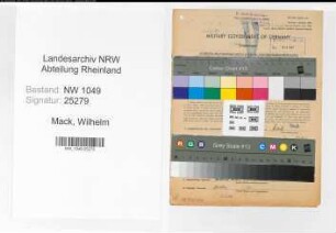 Entnazifizierung Wilhelm Mack , geb. 30.05.1886 (Lokfuehrer)