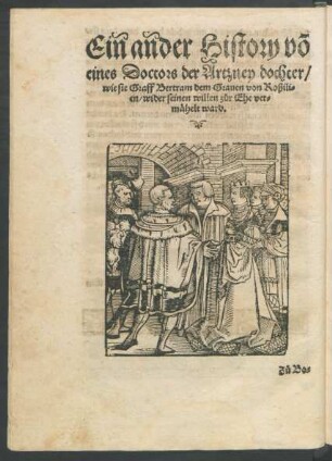 Ein ander History von eines Doctors der Artzney dochter ...