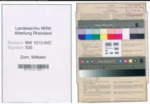 Entnazifizierung Wilhelm Zorn , geb. 02.10.1914 (Kraftfahrzeugmeister)