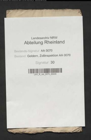 Anstellung des Schulmeisters Reynold Brockmann als Steuerempfänger zu Kapellen