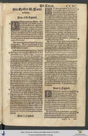 Die Epistel S. Pauli an Titon