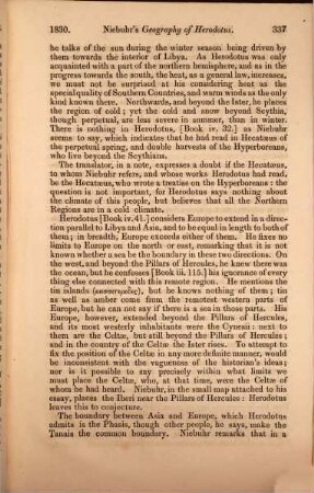 Art. IV. - A dissertation on the geography of Herodotus, with a map. Researches into the history of the Scythians, Getae and Sarmatians. Translated from the German of B. G. Niebuhr. Oxford, Talboys. 1830