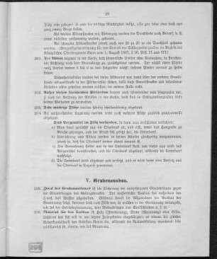 V. Grubenausbau.