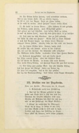 III. Walther von der Vogelweide