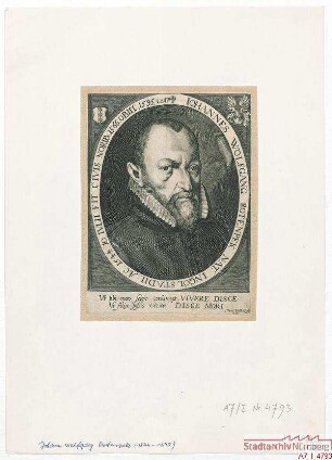Johann Wolfgang Rotenpek (= Rötenbeck), aus Ingolstadt; geb. 10. Juli 1544; gest. 20. April 1595