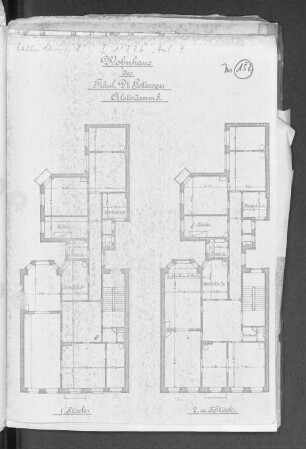 Zu 132. Wohnhaus des Fräul. Dr. Petersen Alsterdamm 8.