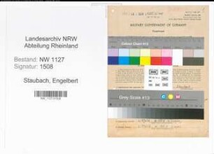 Entnazifizierung Engelbert Staubach , geb. 10.03.1912 (Werkmeister)