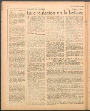 La circulación en la belleza : Código de belleza