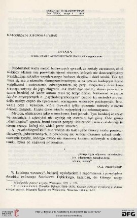 35: Ofiara : kilka uwag o autoportretach Stanisława Dębickiego