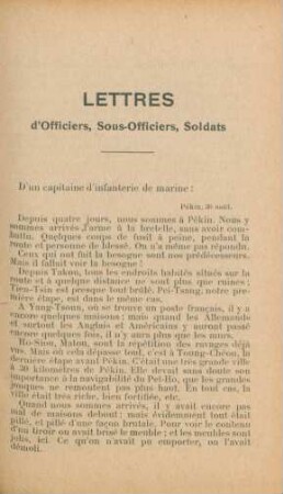 Lettres d'officiers, sous-officiers, soldats