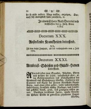 Decretum XXXI. - Decretum XL.