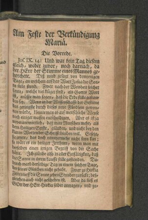 Am Feste der Verkündigung Mariä.