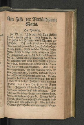 Am Feste der Verkündigung Mariä.