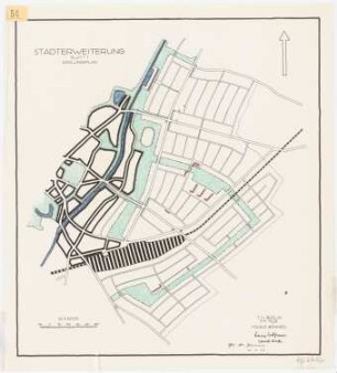 Aufgabe Stadterweiterung, Sommersemester 1932: Siedlungsplan 1:5000