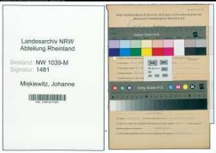 Entnazifizierung Johanne Miskiewitz , geb. 22.08.1914 ()