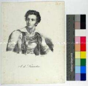 Porträt des französischen Lyrikers und Politikers Alphonse de Lamartine