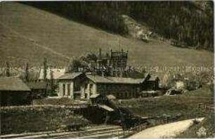 Gebäude eines historischen Hochofens