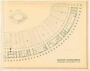 Olympia-Stadion Berlin: Grundriss Erdgeschoss Südost-Viertel 1:200