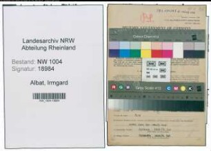 Entnazifizierung Irmgard Albat , geb. 25.12.1922 (Dolmetscherin)
