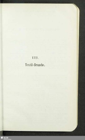 III. Textil-Branche