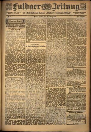 Zweite Ausgabe vom Freitag, den 14. März 1902.