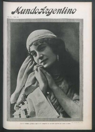 Elena Serra, primera tiple de la cpmpañía de zarzuela del teatro Avenida [Fotografía]