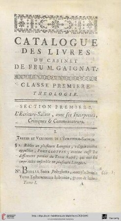 Classe premiere: Theologie