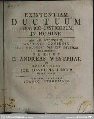 Existentiam Ductuum Hepatico-Cysticorum In Homine