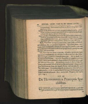 Tit. III. De Hermenevticae Praeceptis Specialibus.
