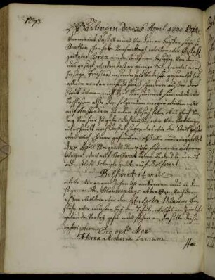 Boalsert 27. - 28. April 1710