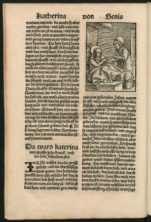 Da ward katerina von grosser liebe kranck/ und der herr Jesus kam zu ir