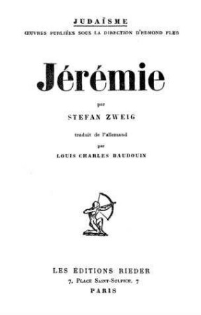 Jérémie ... / par Stefan Zweig