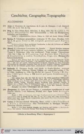 Geschichte, Geographie, Topographie (Nr.253-648)