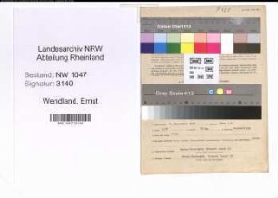 Entnazifizierung Ernst Wendland , geb. 09.09.1906 (Polizist)