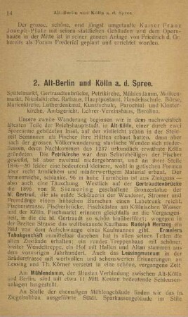2. Alt-Berlin und Kölln a. d. Spree