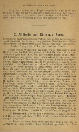 2. Alt-Berlin und Kölln a. d. Spree