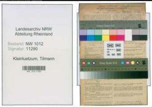 Entnazifizierung Tilmann Kleinluetzum , geb. 15.10.1890 (Landwirt)