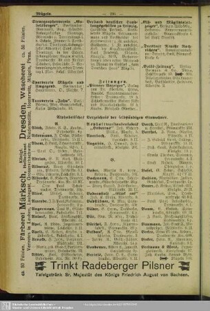 Einwohnerverzeichnis : Alphabetisches Verzeichnis der selbständigen Einwohner