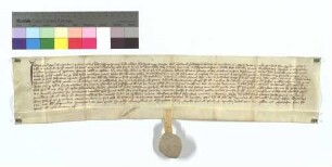 Das Geistliche Gericht zu Speyer vidimiert die Urkunde Papst Alexanders IV. von 1255 August 24 für das Kloster Maulbronn.