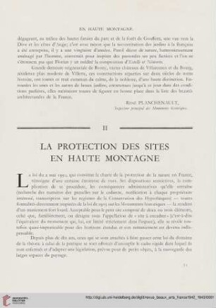 La protection des sites en Haute Montagne