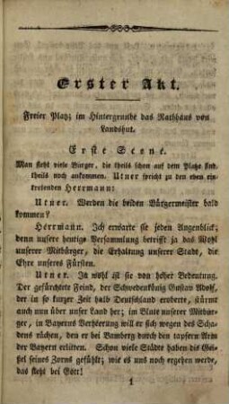 Bürgertreue : oder der Schwedenkönig Gustav Adolph in Bayern ; Schauspiel in 3 Akten