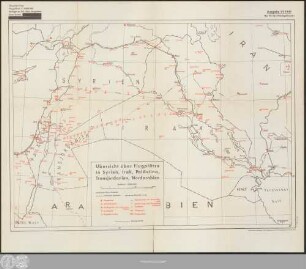 Übersicht über Flugplätze in Syrien, Irak, Palästina, Transjordanien, Nordarabien
