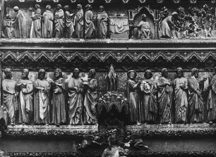 Amiens, Kathedrale, Südquerschiff, Tympanon, unterster Streifen