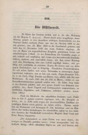 III. Die Blüthezeit.