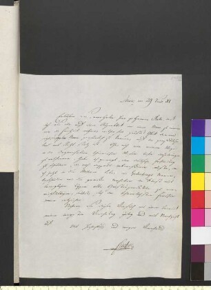 Brief von Fischer, Johann Gotthelf an Goethe, Johann Wolfgang von