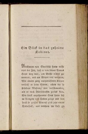 Ein Blick in das geheime Kabinet.